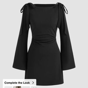 Cider Black Long Sleeve Dress
